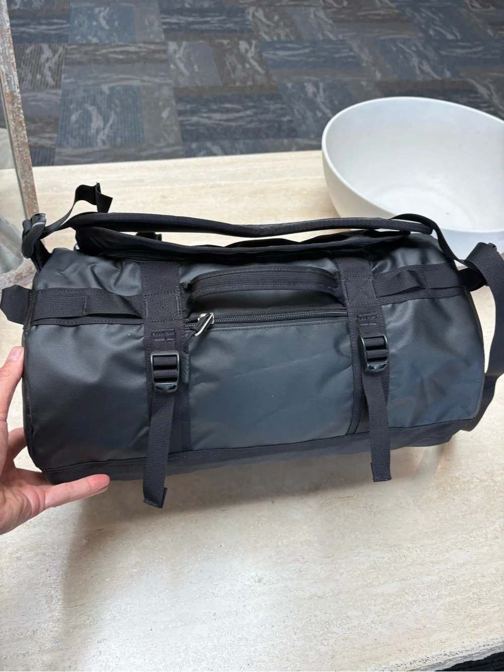 The North Face  Base Camp Duffle Weekender Backpack Bag Black almost New